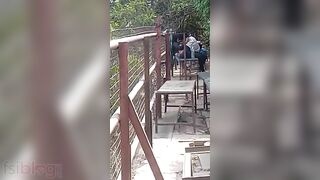 Desi college girl gets caught on video by a voyeur during outdoor sex