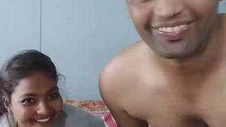 Young Indian couple enjoys foreplay and fingering before having romantic sex