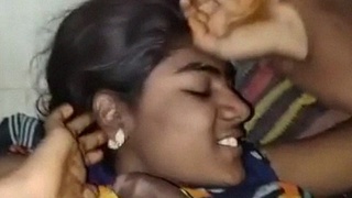 Indian girl begs for lights out before giving blowjob