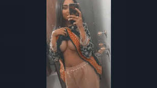 A stunning Pakistani girl flaunts her breasts in a steamy video