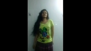 Desi college student Ramya in steamy solo video