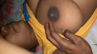 Indian wife fondles her big tits in a sensual video