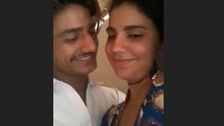 Outdoor honeymoon: Pathani couple shares a kiss in the woods