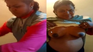 Tamil aunty's hot sex video with big boobs and naughty behavior