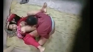 Spy on Bhabhi's steamy sex session through the door