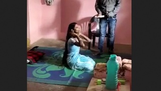 Bhabhi and lover engage in passionate sex on the floor