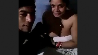 Intense MMS video of a young couple having sex in a village