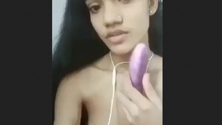 Naughty Indian babe pleasures herself in masturbation video
