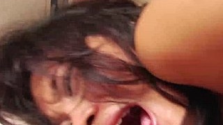 Asian babe gets pounded hard from behind