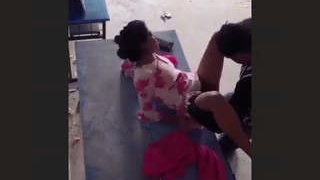 Two lovers caught having sex in a classroom