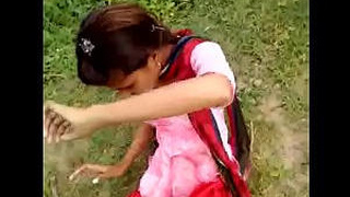 Desi teen gets fucked in the garden by girl
