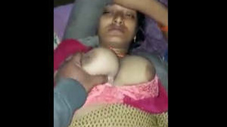 Teacher Sneha's big boobs and pussy get fondled by her boyfriend in a leaked video