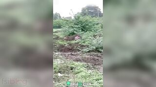 Desi aunty caught peeing in outdoor sex video