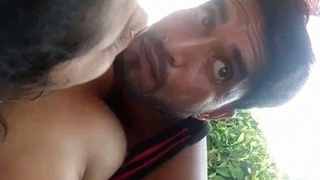 Desi couple from Bhopal enjoys outdoor sex in homemade video