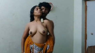 Telugu couple gets down and dirty in standing position