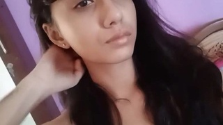 Indian girl Desi's solo nude selfie collection