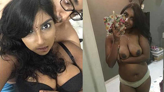 Watch a Desi auntie suck on her big boobs in this hot video