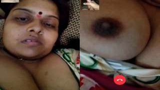 Exclusive video of a horny bhabhi showing her big boobs to her lover