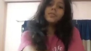 Naughty Indian girl takes nude selfies and masturbates in video