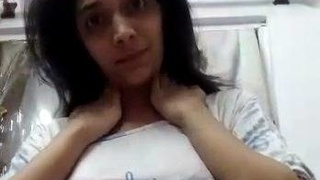 Big boobs Indian girl shakes and teases in solo video