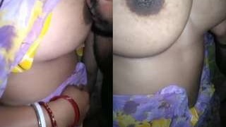 Exclusive video of a husband giving his wife a boob job