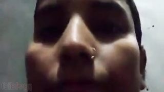 Big-boobed Dehati's secret lover shares nude MMS video online