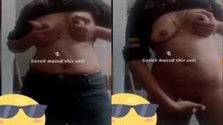 Exclusive video of Mallu bhabhi flaunting her breasts and pussy