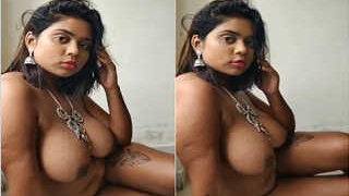 Exclusive video of Indian model flaunting her big boobs