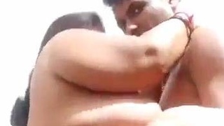 Desi BBW gets lifted up and fucked in the air