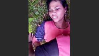 Jungle hottie gets caught on camera while having sex