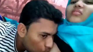 Faheema's boobs get sucked by her boyfriend in Lucknow