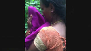 Pregnant Tamil wife gets exposed by lover in the jungle