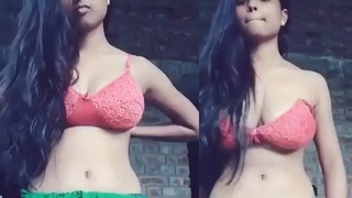 Cute young girl gets naughty