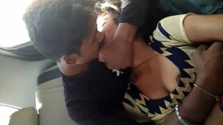 Cute Indian couple enjoys sucking boobs and making love