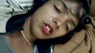 A young Indian girl gets her pussy fingered by her lover