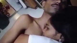 Amateur Indian couple engages in foreplay and sex