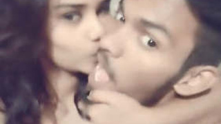 Indian couple in love making out in public