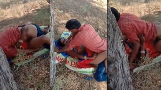 Desi village babe gets naughty in the open air