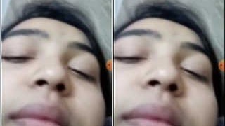 College girl gives a blowjob to her boyfriend on video call