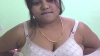 Desi bbw's big boobs and sexy body on display in solo video