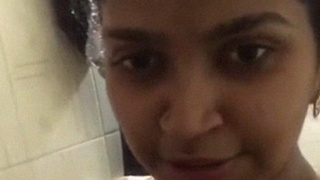 Indian beauty takes nude selfies while bathing in the shower