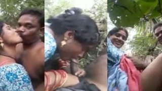 Desi village couple engages in outdoor sex in public
