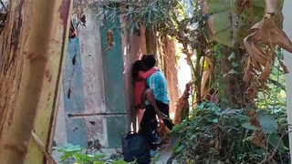 Desi girl and boy have sex in the open air in a village