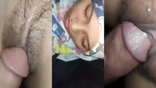 Teenage girl in hijab screams with pleasure during sex