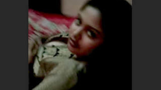 Super hot Bengali girl slithers in bed and shows off her curves
