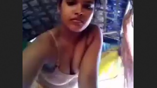 Bhabi from a village gets naughty on camera