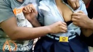 Hindi college girl gets fucked by two guys