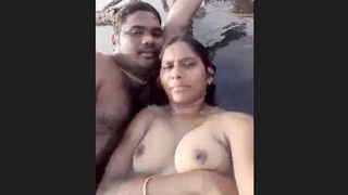 Indian couple on a beach vacation