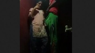 Quick village bhabhi gives blowjob and stands for sex