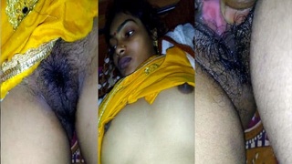 Hairy Indian girl reveals her natural beauty in a village video